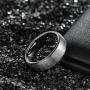 TRUMIUM 4mm 6mm 8mm Tungsten Rings for Men Women Engagement Wedding Band Brushed Black Comfort Fit Size 4-15