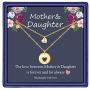 Iefil Mother Daughter Necklace for Mom, 14k Gold Filled Layered Necklace Heart Initial Necklace Gifts for Mom from Daughter Gifts for Mother’s Day Christmas Thanking Giving Day