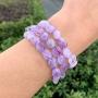 Adabele 1pc Natural 7 inch 7.5 inch Gemstone Bracelet Stretchy Chakra Gems Stones 7-10mm Free Form Beads Healing Crystals Engergy Quartz Jewelry Women Girls Birthday Gift