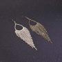 Mlouye Love Heart Long Statement Tassel Earrings Crystal