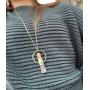 Womens Necklace with Essential Oil Roller Ball Bottle and Chakra Healing Stone Pendant Peach Aventurine Costume Jewelry Boho Style Long Necklace Unique Fashion Great Gift