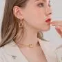 14K Gold Plated U-Shaped Chunky Link Chain Earrings Detachable Minimalist Chain Drop Earrings for Women Girls 14K Gold Plated U-Shaped Chunky Link Chain Earrings Detachable Minimalist Chain Drop Earrings for Women Girls