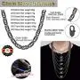 ChainsHouse Byzantine Chain Link Necklace for Men Women, 6mm/8mm/10mm Width, 18-30inch Length, 316L Stainless Steel/18K Real Gold Plated Mens Bracelet Jewelry