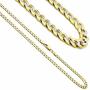 Sterling Silver 3.7mm Two Tone Miami Cuban Chain Necklace 18''-30''