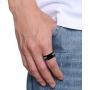 yfstyle Rainbow LGBT Pride Ring for Gay Lesbian 10mm LGBTQ Engagement Rings for Men Stainless Steel Enamel Pride Bands Black Silver Size 7-12 Jewelry Gifts