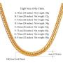 MMTTAO 18K Gold Plated Mens Cuban Curb/Figaro/Snake Chain Link Necklace for Pendant Men Women 5MM/6MM Wide Hip Hop Hiphop Mens Fashion Jewelry Gifts with 18K Stamp, 18Inches-32Inches