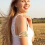 RechicGu Chic Egypt Cleopatra Swirl Snake Arm Cuff Armlet Armband Open Bangle Bracelet