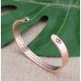 Inspirational Bracelets for Girls Rose Gold Cuff Jewelry Stainless Steel Gift for Women Friends
