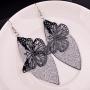 Womens Butterfly Dangle Earrings, Long Hollow Flying Animal Butterfly Drop Hook Earrings Fashion Jewelry
