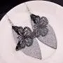 Womens Butterfly Dangle Earrings, Long Hollow Flying Animal Butterfly Drop Hook Earrings Fashion Jewelry
