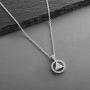 Mariell AA Recovery Symbol Cubic Zirconia Silver Rhodium Necklace Celebrate Alcoholics Anonymous Sobriety