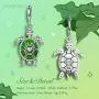 NINAQUEEN Tortoise Bracelet Charms 925 Sterling Silver Green Enamel Charm Bead Love Animal Theme Charms for Pandöra Bracelets Necklace Gifts for Mom Daughter Girls