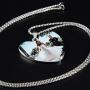 Fanery Sue Personalized Photo Necklace Custom Your Picture Engraved Message Heart Necklace