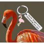JIGAL Motivational Flamingo Keychain Never Forget How Flamazing You are Keychain Flamingo Lover Jewelry Gift for Family BFF Animal Lovers
