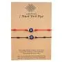 EunWow Womens 2pcs 7 Knot Evil Eye Bracelet Lucky Hand Painted Evil Eye Bracelet Adjustable Bracelet Friendship Bracelet Gift for Women