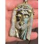 Huge 3'' Solid 925 Sterling Silver Iced Jesus Piece Pendant - Mens - Great for Any Chain! Large Hip HOP Style