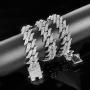 JIAEN Cuban Link Chain for Men 16mm Diamond Cuban Link Chain 18K Gold/Platinum Plated Hip Hop Jewelry 18 20 24 Inch
