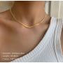 Lcherry Dainty Star Choker Necklace Moon Necklace Heart Circle Pendant Necklace for Women 14K Real Gold Plated