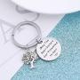 TzrNhm Blossom New Aunt Gift for Sisters Friends Only The Best Sisters Get Promoted to Aunt Bracelet Keychain
