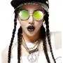 BOMAIL Hippie Dressing Accessory Set Hippie Glasses and Peace Sign Pendant Necklace for Women Men BOMAIL Hippie Dressing Accessory Set Hippie Glasses and Peace Sign Pendant Necklace for Women Men