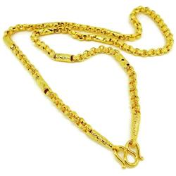 22K 23K 24K THAI BAHT GOLD GP NECKLACE 25 inch 52 Grams Jewelry