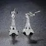 YuRocker Heart Key Paris Eiffel Tower Pendant Necklace/Earrings Long Women Girl - Silver Tone Jewelry (Earrings) YuRocker Heart Key Paris Eiffel Tower Pendant Necklace/Earrings Long Women Girl - Silver Tone Jewelry (Earrings)