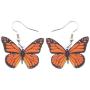 DUOWEI Acrylic Cute Small Morpho Butterfly Earrings Dangle Drop Insect Summer Spring Jewelry Gifts for Women Young Girls Teens