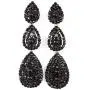 Yolmina 1920s Flapper Earrings Great Gatsby Vintage Earring Drop Wedding Earrings for Bride Women Girls Roaring 20s Party Rhinestone Jewelry Accessories Silver/Gold/Black/Red/Green/Blue