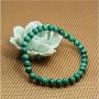 SIMECO JEWELRY Malachite Crystal Green Beads Bracelet The Anti-Anxiety Bracelet Adjustable Elasticity Brings Luck Wealth Handmade Bracelet 7.5 inch (8 mm Bead)