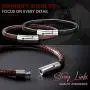 ChainsHouse Personalized Mens Leather Bracelet with Custom Beads, Customized DIY Waterproof Wax Rope Braided Cord Bracelet Engraved with Names for Men Women, 7-8.7 inch, with Gift Box ChainsHouse Personalized Mens Leather Bracelet with Custom Beads, Customized DIY Waterproof Wax Rope Braided Cord Bracelet Engraved with Names for Men Women, 7-8.7 inch, with Gift Box