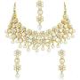 Aheli Indian Bollywood Faux Kundan Necklace Earring Ethnic Jewelry Set for Women