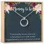 Pregnancy Necklace - Heartfelt Card & Jewelry Gift for Baby Showers, New Mom, 2 Linked Circles (silver-plated-brass, NA) Pregnancy Necklace - Heartfelt Card & Jewelry Gift for Baby Showers, New Mom, 2 Linked Circles (silver-plated-brass, NA)