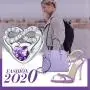 FOREVER QUEEN 925 Sterling Silver CZ Infinite Love Heart Charm with Purple Heart Wings Forever Love Infinity Bead Fit for Charm Bracelet Necklace Valentines Day Gift FOREVER QUEEN 925 Sterling Silver CZ Infinite Love Heart Charm with Purple Heart Wings Forever Love Infinity Bead Fit for Charm Bracelet Necklace Valentines Day Gift