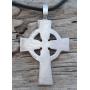 Trilogy Jewelry Pewter Wales Cross Pendant with Swarovski Crystal for Birthday on Leather Necklace