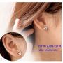 Genuine Sterling Silver Birthstone Stud Earrings 6mm 0.84 Carat Created Diamond or Gemstone Hypoallergenic Nickel Free Jewelry Birthday Women Girls Men Gifts