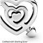 Pandora Jewelry Openwork Heart Labyrinth and Arrow Sterling Silver Charm Pandora Jewelry Openwork Heart Labyrinth and Arrow Sterling Silver Charm