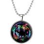 Liavys Tiger Charm Pendant Fashionable Glass Necklace - Glow in The Dark - 23'' Ball Style Chain - Unique Gift and Souvenir