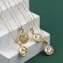 KissYan Round Initial Necklace 14K Gold Plated Alphabet Letter Pendant Circle Disc Necklace, A-Z Minimalist Jewelry Gift for Women Girl