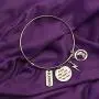 AKTAP Lineman Gifts Lineman Wife Jewelry Every Day I Put My Heart on The Line Expandable Charm Bangle Bracelet for Lineman Wife,Lineman Mom,Lineman Girlfriend