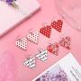 LANTAI 16-20 Pairs Faux Leather Earrings Egg Rabbit Flower Heart lip Leather Earrings Drop Dangle Earrings for Women Girls Holiday Earrings