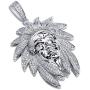 TOPGRILLZ 14K Gold Plated Iced Out CZ Chief Chain Pendant Necklace for Men and Women Fashion Novelty Jewelry