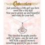 Sterling Silver Necklace for Quinceanera Gift, Girls Sweet 15 Present with 15 Sparkling CZs