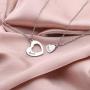 AKTAP Gift for Aunt Necklace Auntie And Niece Love Heart Pendant Necklace Gifts for Aunt from Niece Nephew