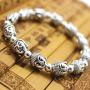 MANRUO Feng Shui Tibetan Silver Bead Bracelet Buddha Power Bracelets Attract Wealth and Good Luck Jewelry