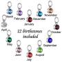 Dletay Heart Cremation Necklace for Ashes Angel Wing Urn Necklace with 12 PCS Birthstones-God Has You in His Arms, I Have You in My Heart
