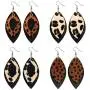 Leather Earrings Lightweight Faux Leather Leaf Earrings Teardrop Dangle Handmade Floral Leopard Print for Women Girls Leather Earrings Lightweight Faux Leather Leaf Earrings Teardrop Dangle Handmade Floral Leopard Print for Women Girls
