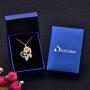 Distance Sunflower Necklace for Women S925 Sterling Silver Heart Necklace Jewelry,You are My Sunshine Pendant Necklaces Jewelry Gifts for Women Girls Mom Wife