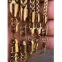 HarlemBling Mens Real Solid Franco Chain - 14k Gold Over Stainless Steel - 3mm 4mm 5mm 6mm 8mm - 18-30'' HarlemBling Mens Real Solid Franco Chain - 14k Gold Over Stainless Steel - 3mm 4mm 5mm 6mm 8mm - 18-30''