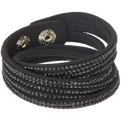 Barzel Leather Created Austrian Crystals Wrap Bracelets (Many Options Available)