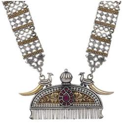 Aheli Glaring Oxidized Necklace Indian Traditional Vitnage Boho Wedding Ethnic Fashion Jewelry for Women
